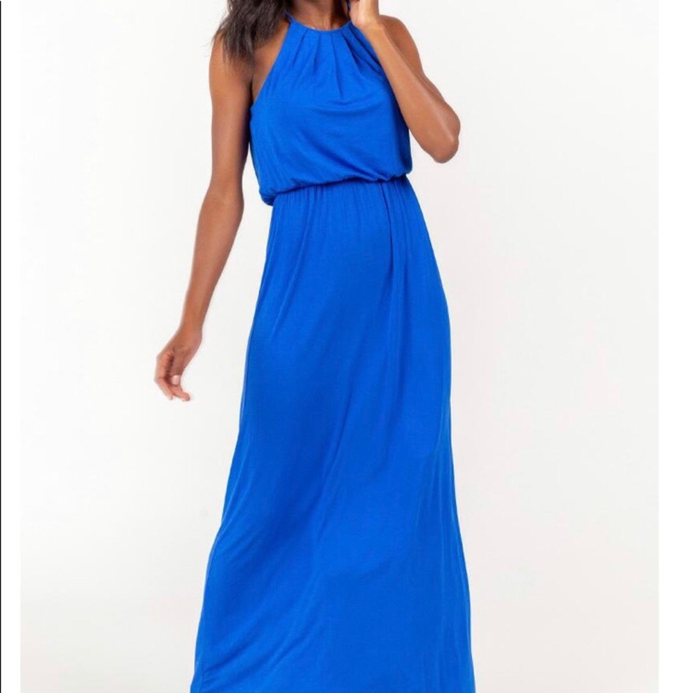 FLAWLESS KNIT MAXI DRESS IN BLUE NWT